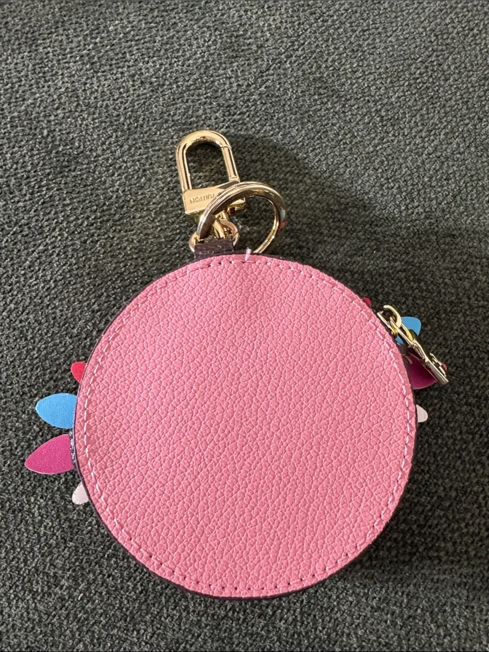 Designer-Inspired Pink & Brown Novelty Keychain Pouch